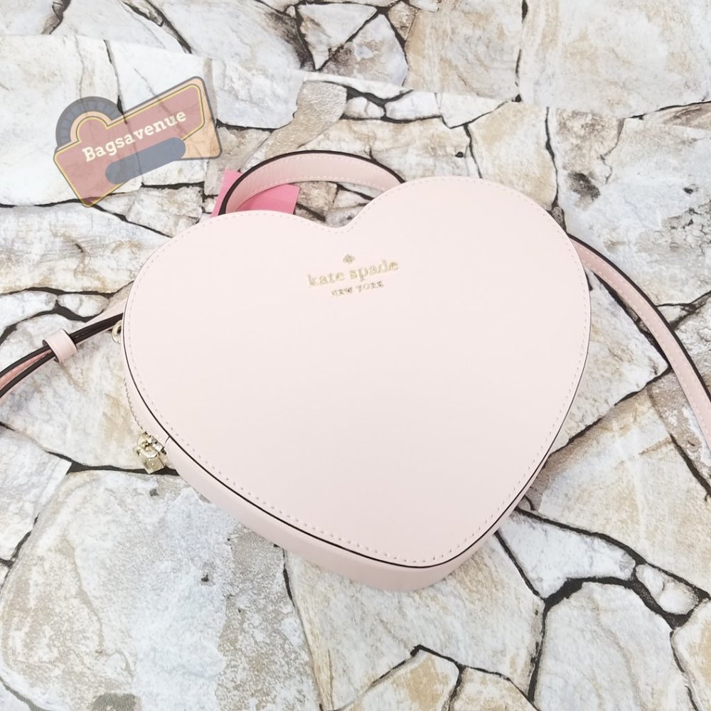 Heart Love Shack Purse Chalk Pink Crossbody Kate Spade #bagsavenue #authentic - Picture 6 of 12